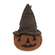 Grungy Stuffed Witchy Jack O Lantern Head Sitter