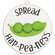 Spread Hap-pea-ness Mini Round Easel Sign, 2 Asstd.
