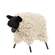 Stuffed Standing Primitive Jingle Bell Sheep - 3.5"H