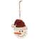 Weathered Wood Look Beaded Snowman w/Hat Ornament, 3 Asstd.