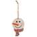 Weathered Wood Look Beaded Snowman w/Hat Ornament, 3 Asstd.