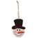 Weathered Wood Look Beaded Snowman w/Hat Ornament, 3 Asstd.