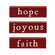 Faith, Hope or Joyous Thin Mini Block, 3 Asstd. 36336;