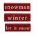 Let It Snow, Winter or Snowman Thin Mini Block, 3 Asstd. 36337;