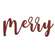 Red "Merry" Hanging Script Sign 36355;