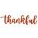 Orange "Thankful" Hanging Script Sign 36357;