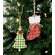Red Plaid Stocking Ornament With Jute