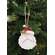 Santa With Holly Ornament