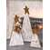 3/Set, Distressed Rustic Wood White Christmas Trees