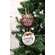 Hello Santa/Candy Canes Button Holly Ornament, 2 Asstd.
