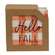Fall Gingham Resin Coasters, Set/4 65272;