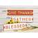 Give Thanks Orange Metal Sign