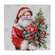 Santa with Christmas Tree Metal Sign 65398;