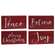 Holiday Script Red Word Block, 4 Asstd. 91115;