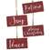 Holiday Script Red Word Ornament, 4 Asstd. 91118;