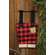 Santa's Buffalo Check Suspenders Large Hanger Ornament