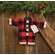 Santa's Jammies Buffalo Check Small Hanger Ornament