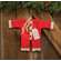 Santa's Jammies Red Small Hanger Ornament
