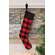 Red & Black Buffalo Check Fabric Stocking Ornament