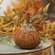 Orange Plaid Mossy Pumpkin 3"