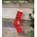 Merry Christmas Red Fabric Stocking Ornament