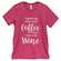 A Good Day Starts With Coffee T-Shirt, Heather Raspberry L99XXL;