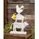 Wooden Stacked Farm Animals Sitter with Daisies