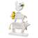 Wooden Stacked Farm Animals Sitter with Daisies