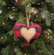 Red & Black Buffalo Check Heart Fabric Stitched Ornament