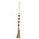 Red & White Jute Tasseled Bead Ornament 36809;