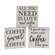 A Good Day Starts With Coffee Square Block, 3 Asstd. 36912;