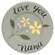 Grandma Love Mini Floral Plate, 5 Asstd.