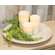 Antiqued White Woven Look Plate