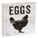 Bacon, Eggs, Milk Silhouette Square Block, 3 Asstd.