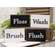 Bathroom Words Block Sign, 4 Asstd.