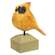 Carved Chunky Wood Female Cardinal on Base