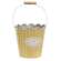 Fresh Garden Flowers Yellow Gingham Bucket 60456;