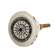 Boho Center Floral Black/White Metal Knob 65308;