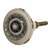 Boho Floral Lines Black/White Metal Knob 65309;
