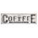 Coffee White Distressed Metal Sign 65316;