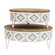 Aztec White Metal & Wood Risers, 2/Set 70120;