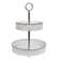 Aztec White Metal 2-Tiered Tray  70123;