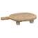 Oval Natural Wood Riser w/Jute Wrap Handle 70128;