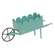 Blue Scalloped Metal Wheelbarrow 70133;