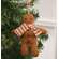 Gingerbread with Ticking Stripe Scarf Fabric Ornament