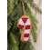 Beaded Candy Cane Fabric Ornament