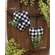 Black & White Buffalo Check Stuffed Felt Heart Ornament