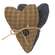 2 Set, Primitive Stuffed Country Heart Ornaments