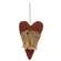 Stuffed Primitive Heart Ornament with Cheesecloth, 3 Asstd.