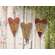 Stuffed Primitive Heart Ornament with Cheesecloth, 3 Asstd.